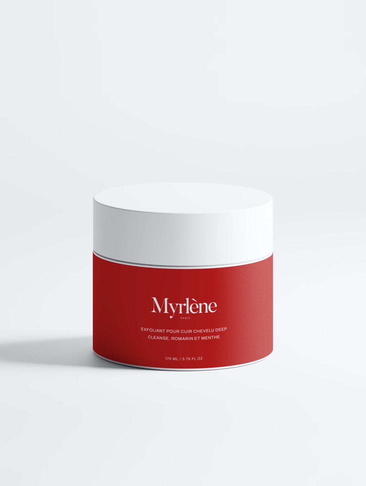 Exfoliant pour cuir chevelu Deep Cleanse romarin et menthe Myrlène Paris, pot 170 ml